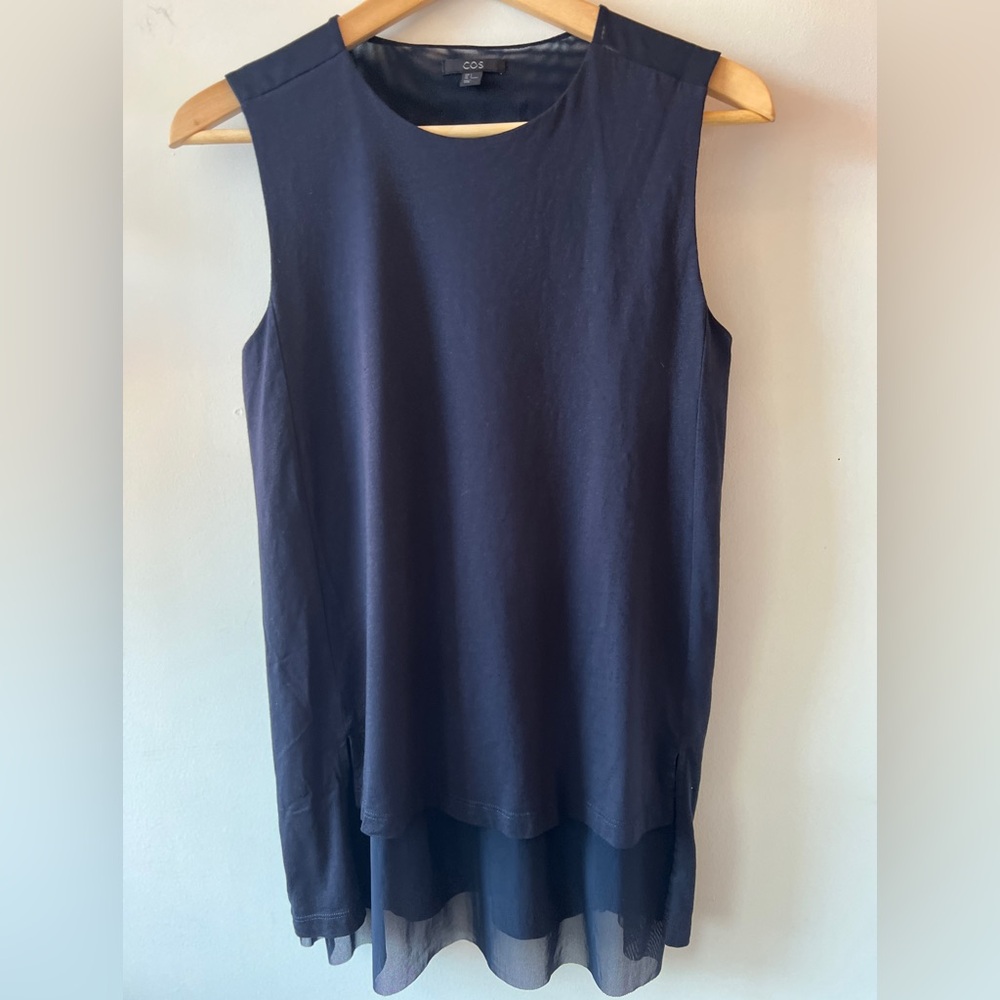 Cos Mesh lined Sleeveless Top S